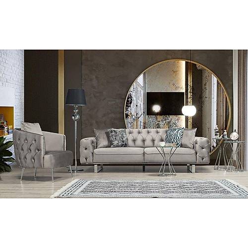 Lila Metal Leg Sofa Set
