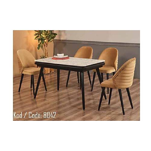 Stil 8042 Table Chair Set White