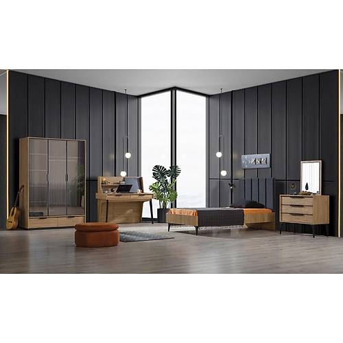 Kolezyum Wardrobe Glass Lid  - 3 Door Reflected