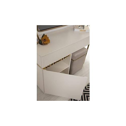 Gloria Plus Dresser and Mirror Ecru