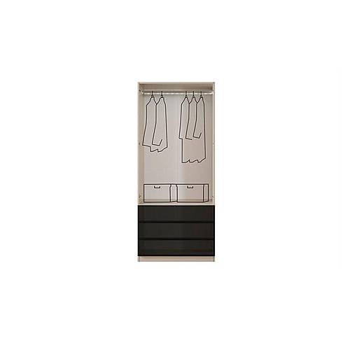 Asos Lux Glass Lid with Shelf Wardrobe 2 Door
