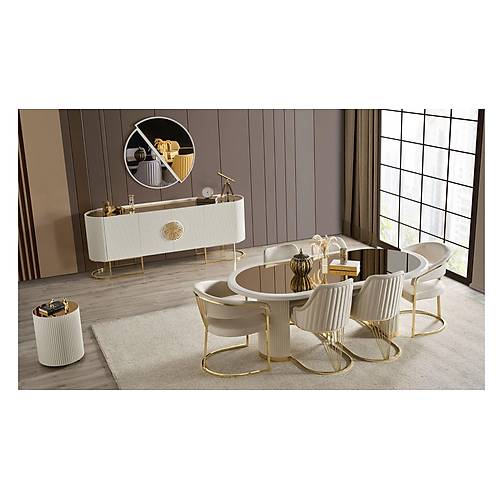 Gucci Lux Ecru Table Ultra Chair Set