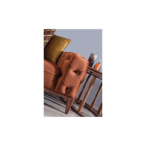 Lila Wooden Leg Sofa Set