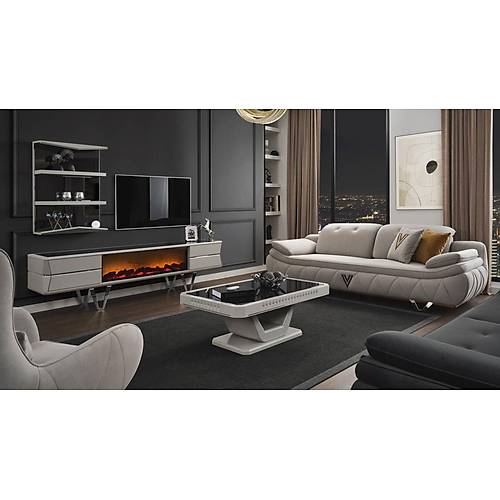 Velar TV Unit with Fireplace