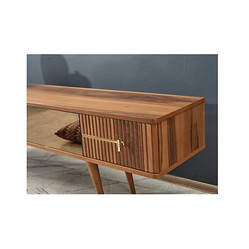 Asel TV Stand with Fireplace Walnut