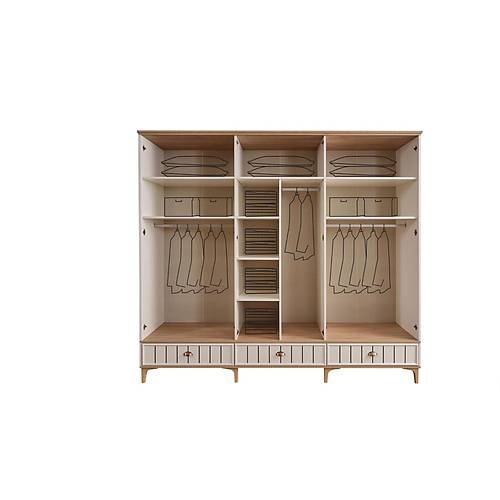 Bella Wardrobe - 6 Doors