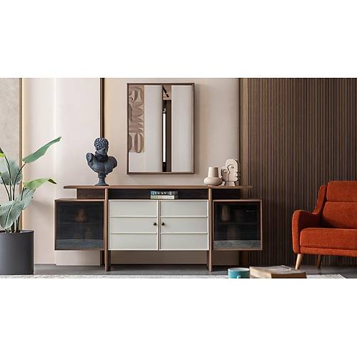 Latte Console and Mirror