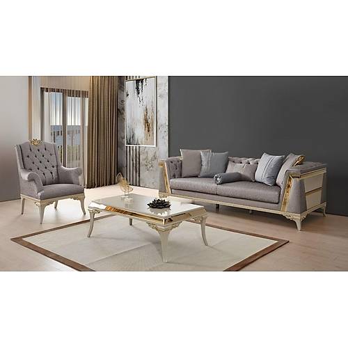 Kumsal Art Deco Triple Sofa