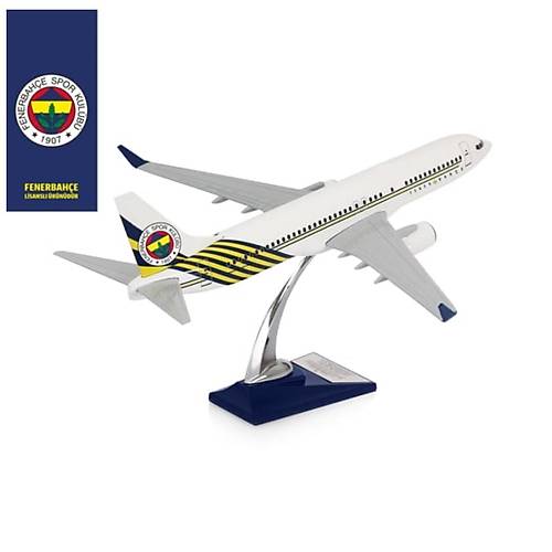 Lisanslı Fenerbahçe Boeing 737-800 Beyaz Tasarım Maket Uçak.