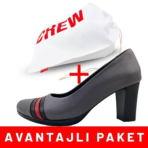 THY Ortopedik Topuklu Gri Ayakkab + anta