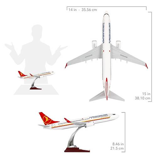 Galatasaray Boeing 737-800 1/100 - Thy Lisansl izgili Model Uak