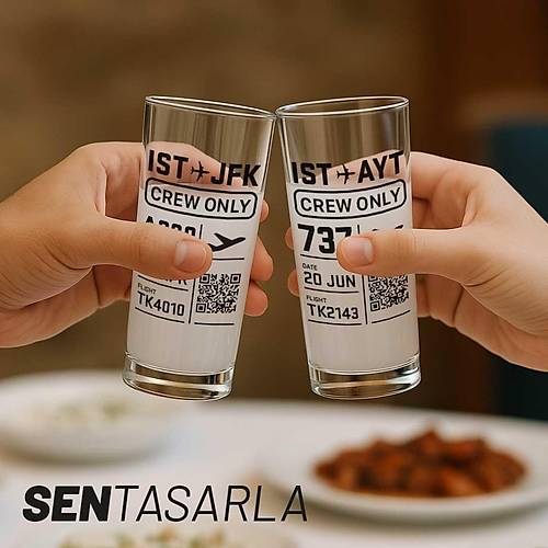 Kiiye zel Havaclk Rak Barda  Crew Only / Boarding Pass Tasarm