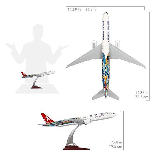 Boeing 777-300 1/200 -stanbul San Francisco Tasarml Model Uak