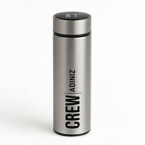 Adnza zel Crew Dijital Gstergeli elik Termos Gm - 500 ml