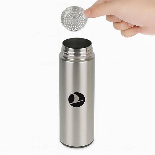 Turkish Airlines Amblemli Dijital Gstergeli elik Termos Gm - 500 ml