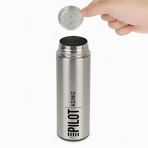 Adnza zel Pilot Dijital Scaklk Gstergeli elik Termos Gm - 500 ml
