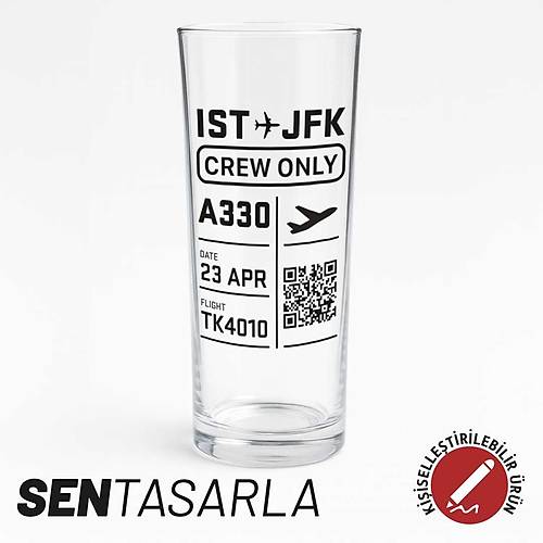 Kiiye zel Havaclk Rak Barda  Crew Only / Boarding Pass Tasarm