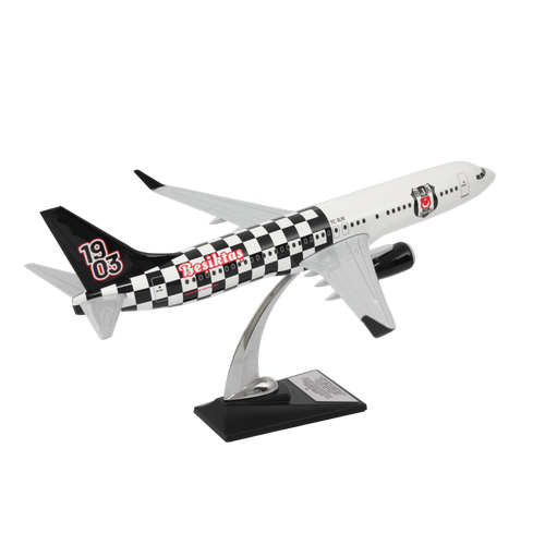 Boeing 737-800 1/100 �l�ek Be�ikta� Lisansl� Damal� Tasar�m Maket U�ak