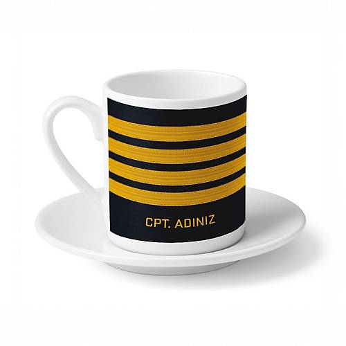 4 Srmal Kaptan Rtbeli  Kiiye zel simli Trk Kahvesi Fincan