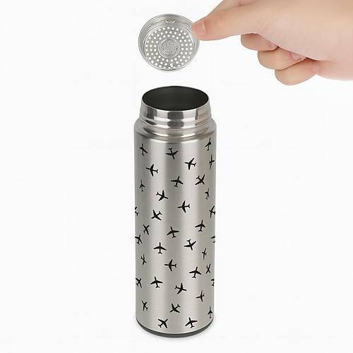 Uak Desenli Dijital Gstergeli elik Termos Gm - 500 ml