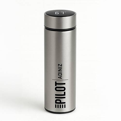Adnza zel Pilot Dijital Scaklk Gstergeli elik Termos Gm - 500 ml