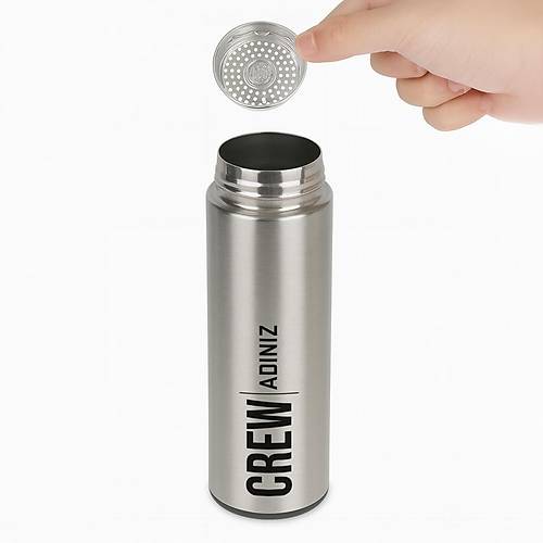 Adnza zel Crew Dijital Gstergeli elik Termos Gm - 500 ml