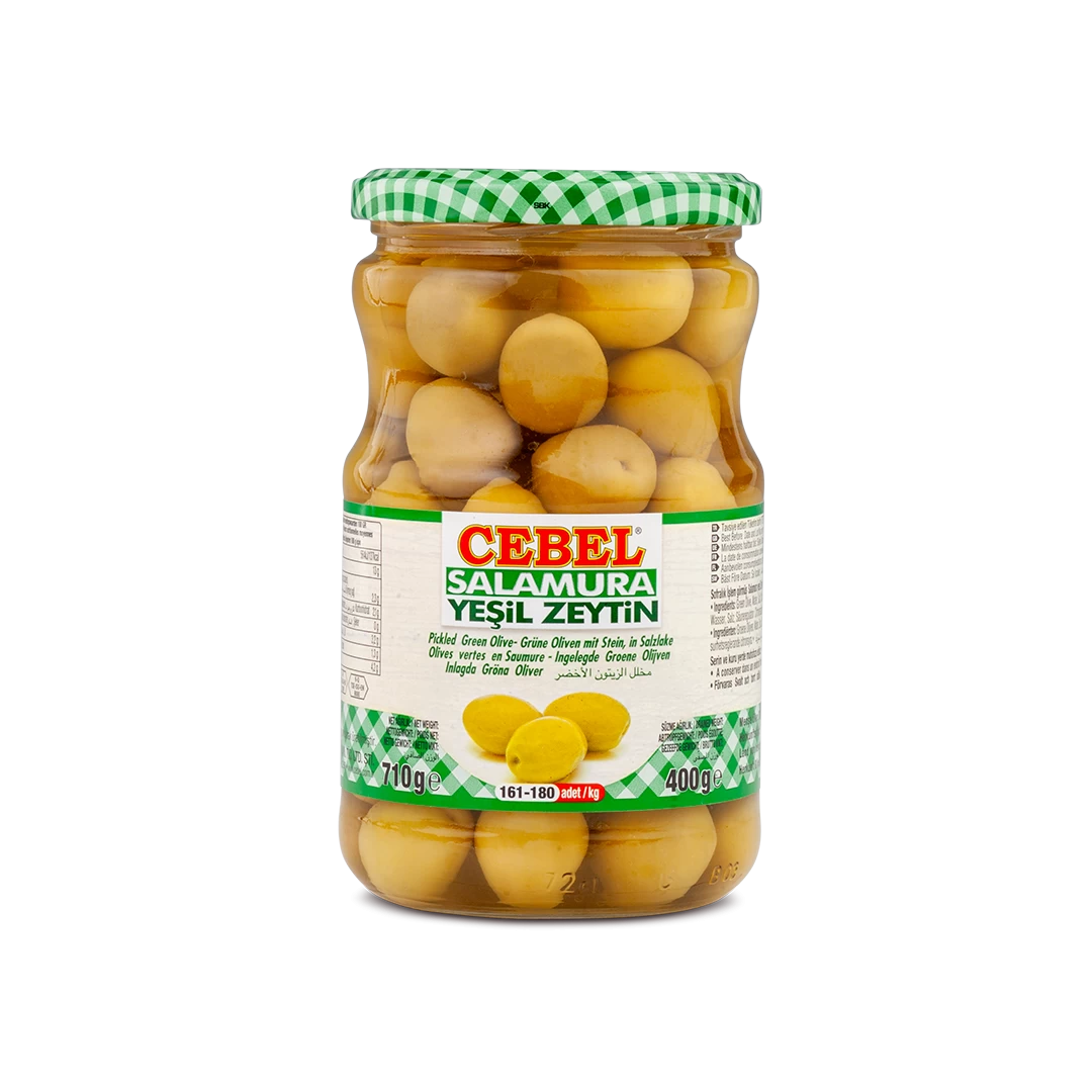 Cebel Salamura Y.Zeytin 400 gr Kavanoz (Kokteyl) (3XL | 161-180)