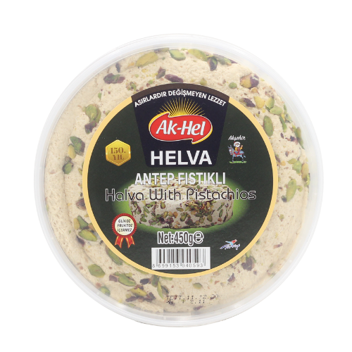 Akhel Antep Fıstıklı Helva 450 gr (Plastik)