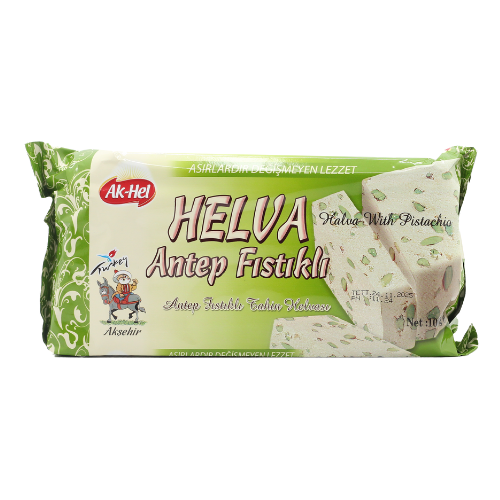 Akhel Antep Fıstıklı Paket Helva 1000 gr (Glikozsuz)