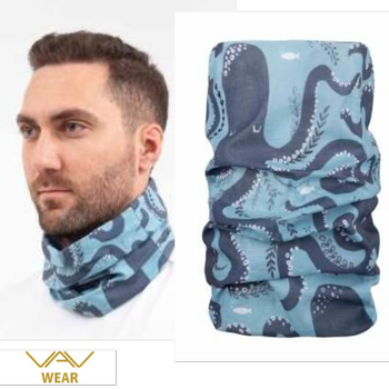 VAV BUFFO01 Boyunluk, Bileklik. Bandana Gri