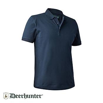 DEERHUNTER Polo Yaka K.Kollu Lacivert Tirt