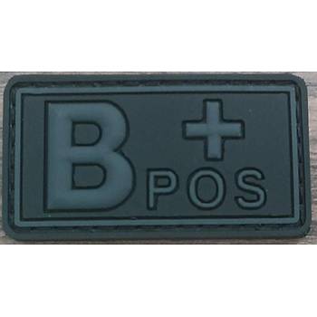 B POS+ Plastik Siyah Kan Grubu Patch
