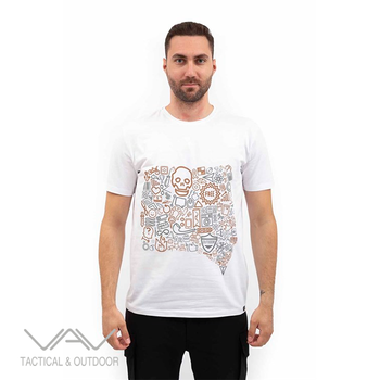 VAV Baseti-02 Yuv. Yaka Tirt Beyaz Karma D.