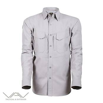 VAV Uzun Kol Gmlek Tactek-01 Gri