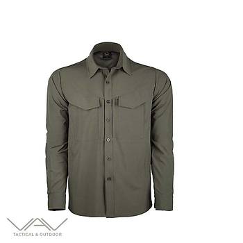 VAV Uzun Kol Gmlek Tacflex-01 Haki