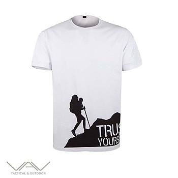 VAV Baseti-02 Yuv. Yaka Tirt Beyaz Trust