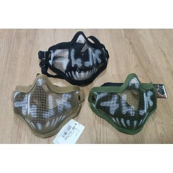 Airsoft Kamuflaj Tel Maske Lastikli