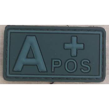 A POS+ Plastik Siyah Kan Grubu Patch