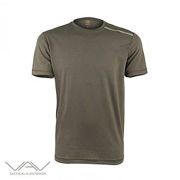 VAV Baseti-03 Yuvarlak Yaka Tirt Haki