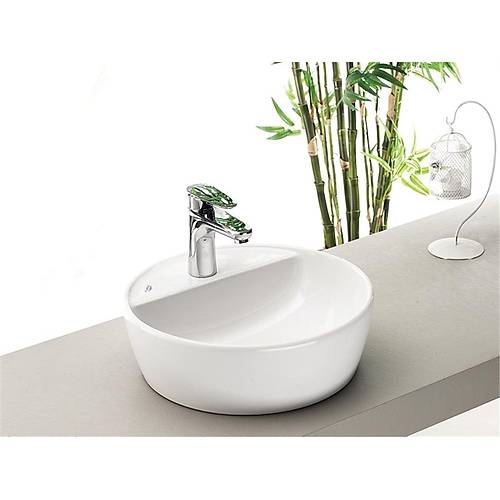 TURKUAZ CERASTYLE ONE TEZGAH ST LAVABO BEYAZ 42 CM