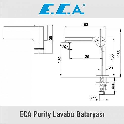 ECA PURITY LAVABO BATARYASI