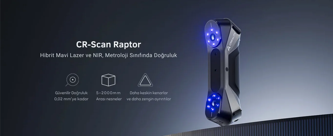 CR Scan Raptor 3D Tarayc