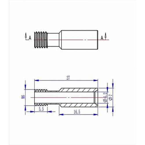 Creality 3D Ender 3 v2 elik Barel - Throat Tube