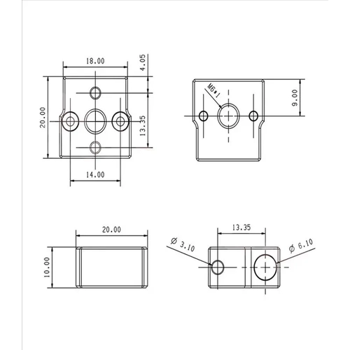 Orijinal Creality CR 6 Se/Max - Ender 3 Max Neo Istc Blok - Alminyum