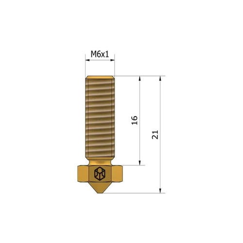 CSA 0.6mm Volcano Nozzle - Artillery Sidewinder X1/X2 Uyumlu