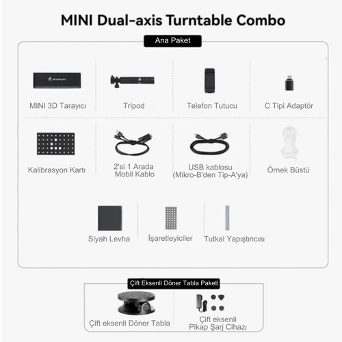 Revopoint MINI Dual-Axis Turntable Combo 3D Scanner