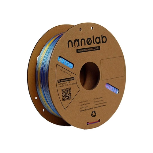 Nanelab  Renk Silk PLA Filament - Altn-Fuya-Mavi - 1.75mm - 1Kg