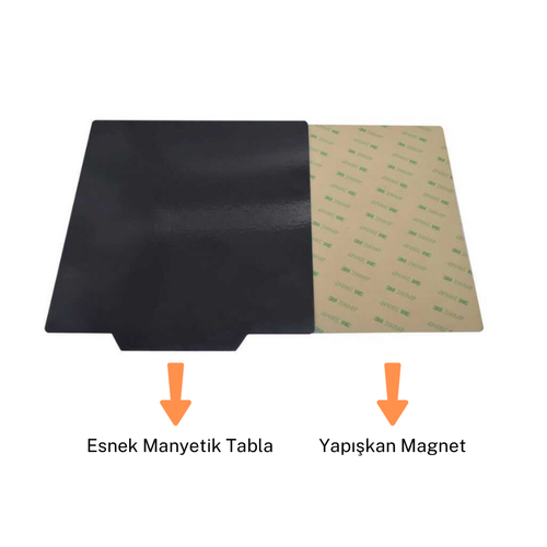 310x310mm 3D Yazc Manyetik Istc Tabla Yzeyi - CR10 Uyumlu