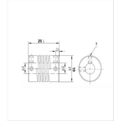 3D Yazc 5x8 mm Esnek Kaplin(Siyah)