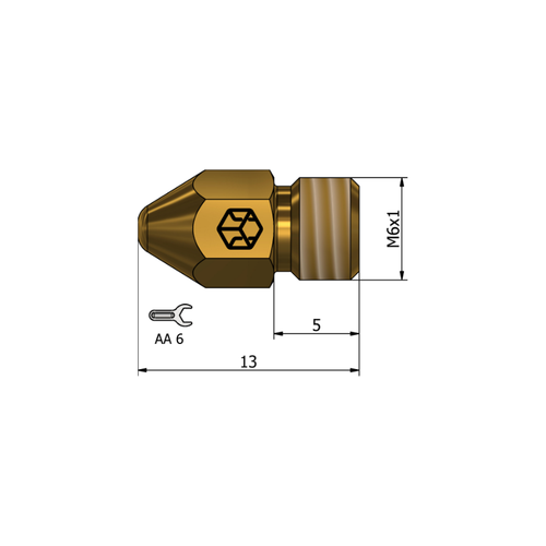 CSA 0.4mm Zortrax M200/M300 Pirin Nozzle